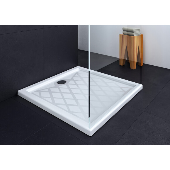 Душевой поддон Snail Пандора White Glossy 131A100 (90x90 см, белый глянцевый), Цвет производителя: белый глянец, фото 7