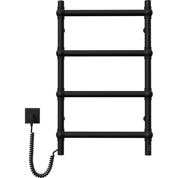 Електрична рушникосушарка Navin Retro Sensor 10-240133-5080 (500x800, чорний муар, ліва, сенсорна, з таймером), Доступні розміри: 500 x 800, Колір виробника: чорний муар, Підключення рушникосушарки: ліве, фото , изображение 2