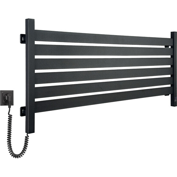 Електрична рушникосушарка Navin Largo Sensor Wi-Fi 12-244155-1150 (1100x500, чорний муар, ліва, сенсорна, з таймером), фото , изображение 7