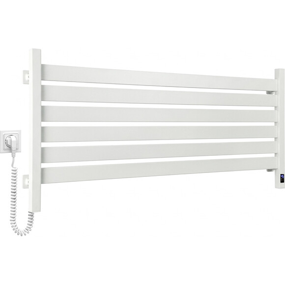Електрична рушникосушарка Navin Largo Sensor Wi-Fi 12-844155-1150 (1100x500, білий оксамит, ліва, сенсорна, з таймером), фото , изображение 6