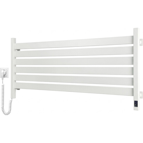 Електрична рушникосушарка Navin Largo Sensor Wi-Fi 12-844155-1150 (1100x500, білий оксамит, ліва, сенсорна, з таймером), фото 
