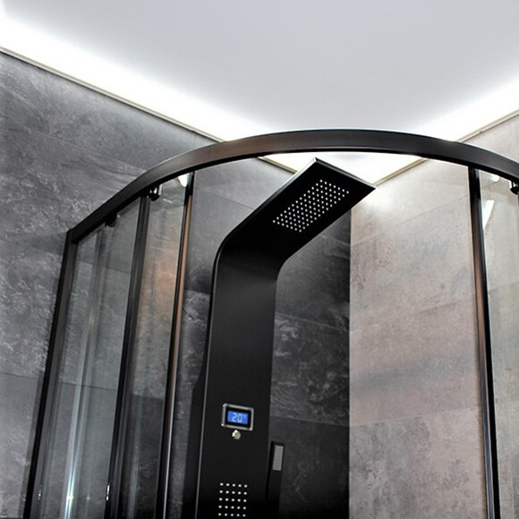 Душевая кабина Dusel EF-182B Black Matt 518291 (90x90 см, стекло прозрачное, профиль черный матовый), фото 4