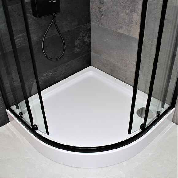 Душевая кабина Dusel EF-182B Black Matt 518291 (90x90 см, стекло прозрачное, профиль черный матовый), фото 5