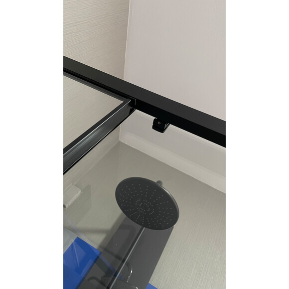 Душова кабіна Dusel А-513HB Black Matt 551329 (90x90 см, скло прозоре, профіль чорний матовий), Доступні розміри: 90 x 90, Колір виробника: прозоре скло, обробка чорна матова, фото , изображение 6