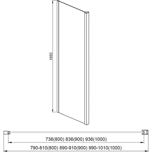 Душевая кабина Dusel A-518 A51810010 (100x100 см, стекло прозрачное, профиль хром), Доступные размеры: 100 x 100, Цвет производителя: прозрачное стекло, отделка хром, фото 4