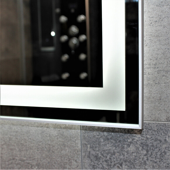 Зеркало для ванной комнаты Dusel DE-M0061S1 Silver 600626 (100x75 см, серебро, с LED-подсветкой и антизапотеванием), Доступные размеры: 100 x 75, Цвет производителя: серебро, фото 8