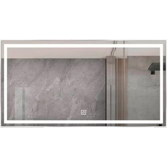 Зеркало для ванной комнаты Dusel DE-M0061S1 Silver 600616 (120x75 см, серебро, с LED-подсветкой и антизапотеванием), Доступные размеры: 120 x 75, Цвет производителя: серебро, фото 