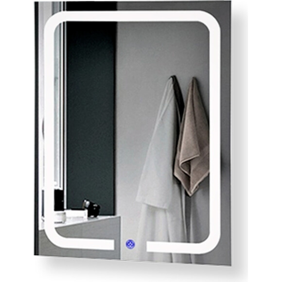 Зеркало для ванной комнаты Dusel DE-M3001 630016 (65x80 см, с LED-подсветкой и антизапотеванием), Доступные размеры: 65 x 80, фото 