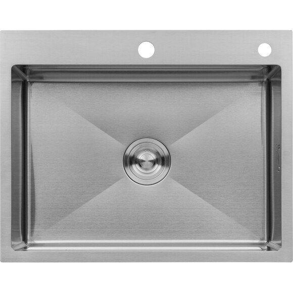 Кухонная мойка Kroner KRP Gebürstet 6350HM (KRPGeburstet-6350HM, 63x50 см, 3.0/1.0 мм, с коландером и сифоном), Доступные размеры: 63 x 50, фото 