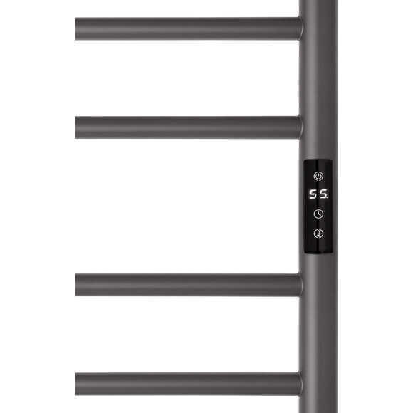 Електрична рушникосушарка Kroner KRP Hitze-Stets GRP8753-10T (530x870, графіт, правий, сенсорний, з таймером), Колір виробника: графіт, Підключення рушникосушарки: праве, фото , изображение 3