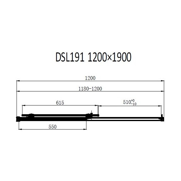 Душевые двери Dusel DSL191 Chrome 419122 (120 см, стекло прозрачное, профиль хром), Доступные размеры: 120, фото 4