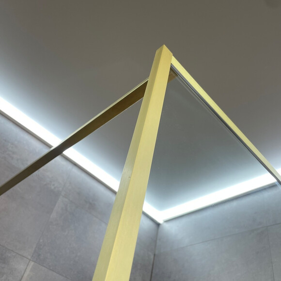 Душевая стенка Dusel Walk-In WL172G Gold 172103 (100 см, стекло прозрачное, профиль золото), Доступные размеры: 100, Цвет производителя: прозрачное стекло, отделка золото, фото 2