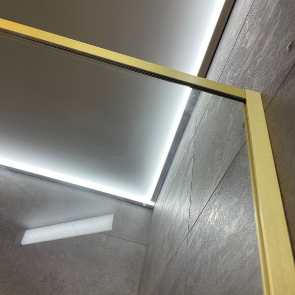 Душевая стенка Dusel Walk-In WL172G Gold 172103 (100 см, стекло прозрачное, профиль золото), Доступные размеры: 100, Цвет производителя: прозрачное стекло, отделка золото, фото 3