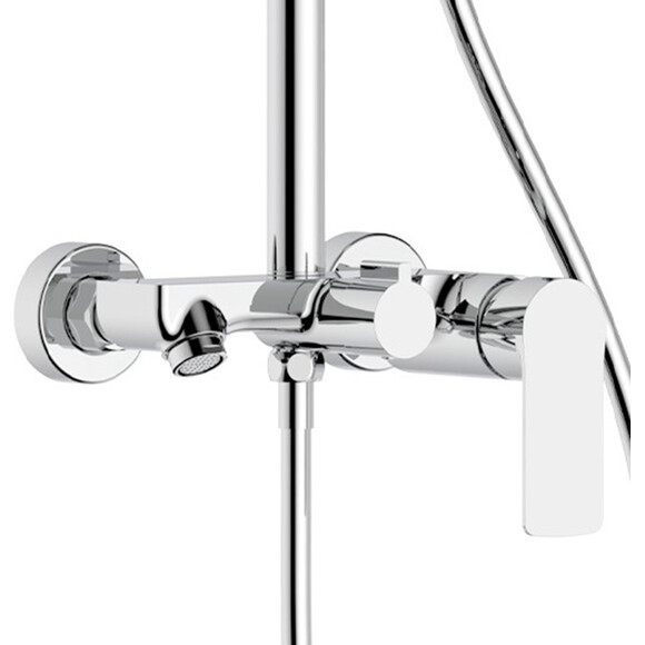 Душева система Dusel Lacio Chrome 231155000 (хром, з виливом), Колір виробника: хром, фото , изображение 3