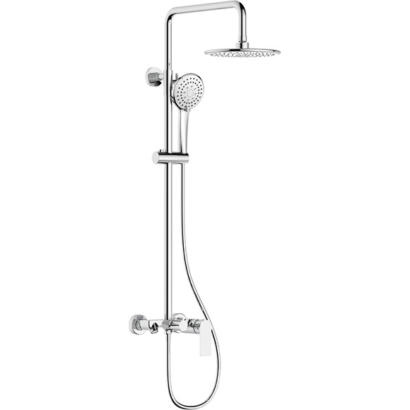 Душева система Dusel Lacio Chrome 231155000 (хром, з виливом), Колір виробника: хром, фото 
