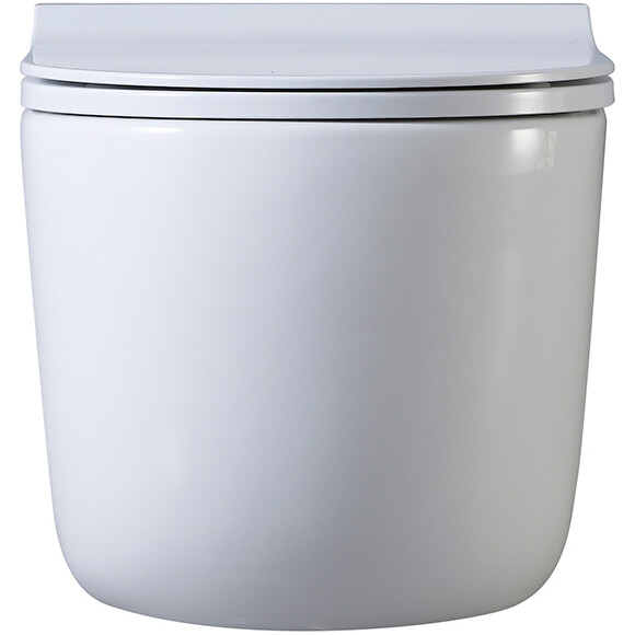 Безободковый подвесной унитаз Dusel Vortex DWHT10201230R (812301, воронкообразный, с сиденьем), фото 2