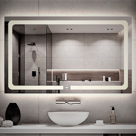 Зеркало для ванной комнаты Dusel DE-M3001 600629 (80x65 см, с LED-подсветкой и антизапотеванием), Доступные размеры: 80 x 65, фото 4