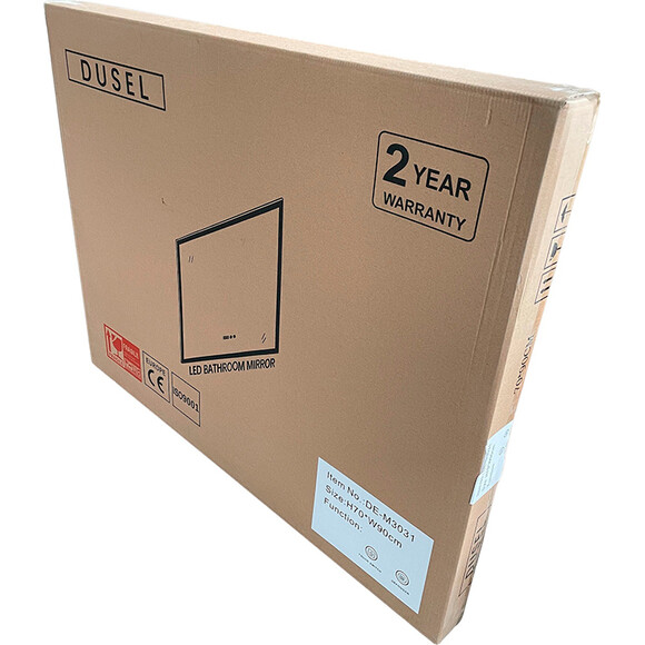 Зеркало для ванной комнаты Dusel DE-M3001 600629 (80x65 см, с LED-подсветкой и антизапотеванием), Доступные размеры: 80 x 65, фото 5