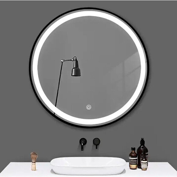 Зеркало для ванной комнаты Dusel DE-M2071D Black 620711 (100 см, черное, с LED-подсветкой и антизапотеванием), Доступные размеры: 100, Цвет производителя: черный, фото 5