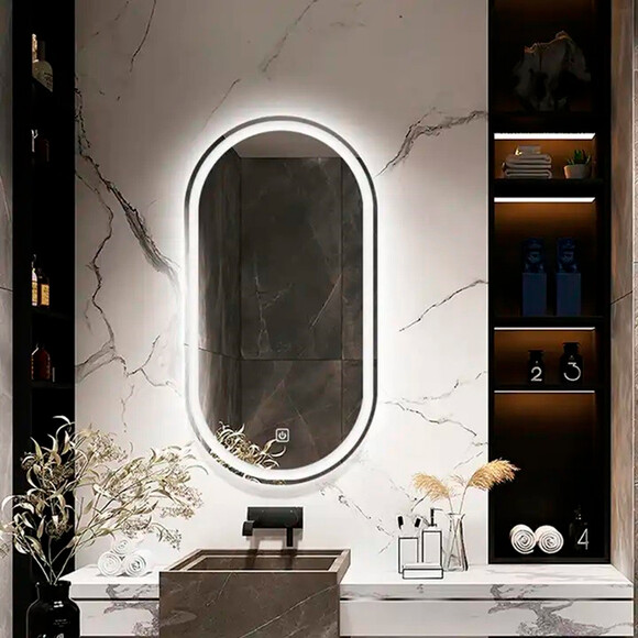 Зеркало для ванной комнаты Dusel DE-M4031D 640311 (60x120 см, с LED-подсветкой и антизапотеванием), фото 3