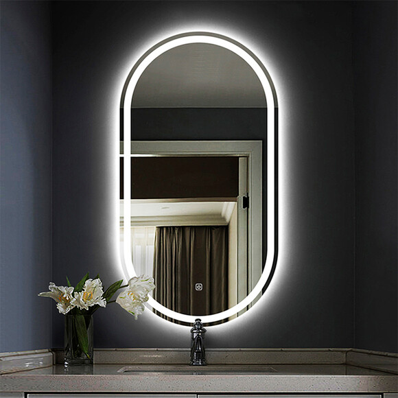 Зеркало для ванной комнаты Dusel DE-M4031D 640311 (60x120 см, с LED-подсветкой и антизапотеванием), фото 2