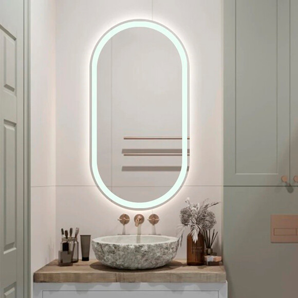 Зеркало для ванной комнаты Dusel DE-M4031D 640311 (60x120 см, с LED-подсветкой и антизапотеванием), фото 4