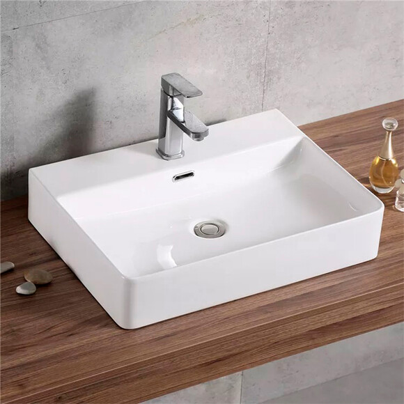 Умывальник Dusel Selena 505581W (51x43 см, белый глянцевый), фото 4