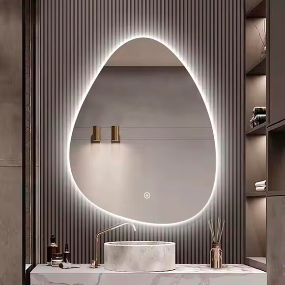 Зеркало для ванной комнаты Dusel DE-M1014 606520 (60x80 см, с LED-подсветкой, диммером, подогревом, часами и температурой), Доступные размеры: 60 x 80, фото 7