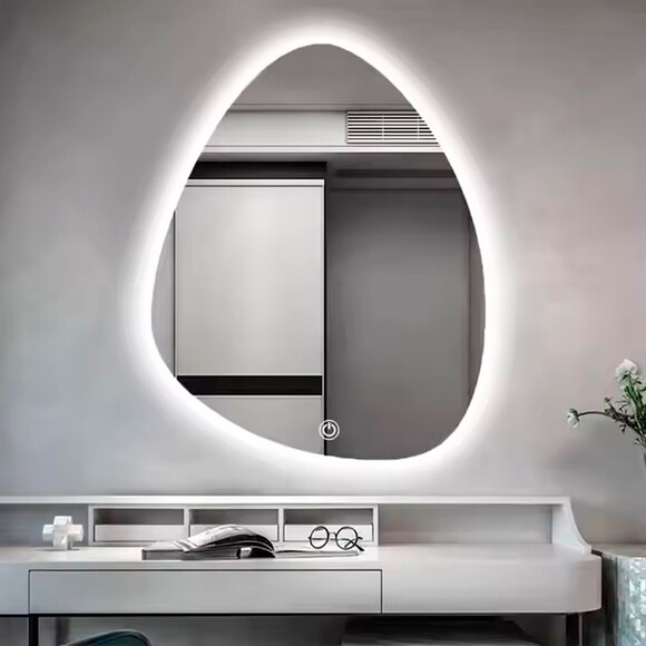 Зеркало для ванной комнаты Dusel DE-M1014 606520 (60x80 см, с LED-подсветкой, диммером, подогревом, часами и температурой), Доступные размеры: 60 x 80, фото 2