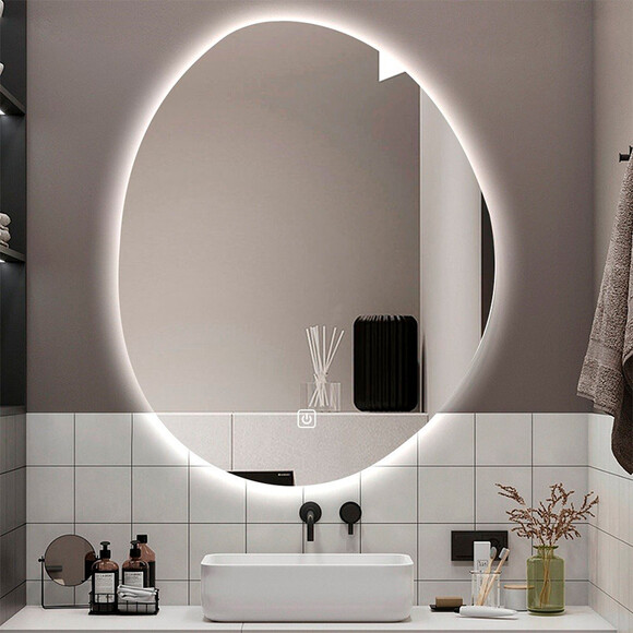Зеркало для ванной комнаты Dusel DE-M1020 606521 (75x100 см, с LED-подсветкой и антизапотеванием), фото 