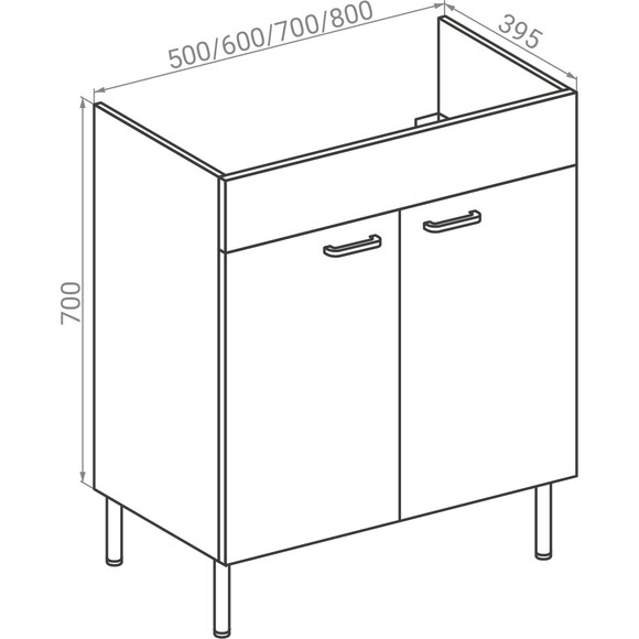 Тумба RJ Kink-L с умывальником RJ Jenor RJFU041-4180WHSET(RJFU041-4180WH+RZJ815) (RZJ815, 80 см, белая глянцевая, напольная), Доступные размеры: 80 x 85, фото 2
