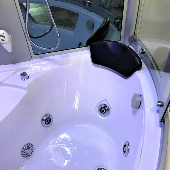 Душовий бокс Golston G-U2212 (GU221201, 145x145 см, скло прозоре, профіль сатин, з піддоном), фото , изображение 6