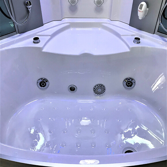 Душовий бокс Golston G-U2212 (GU221201, 145x145 см, скло прозоре, профіль сатин, з піддоном), фото , изображение 8