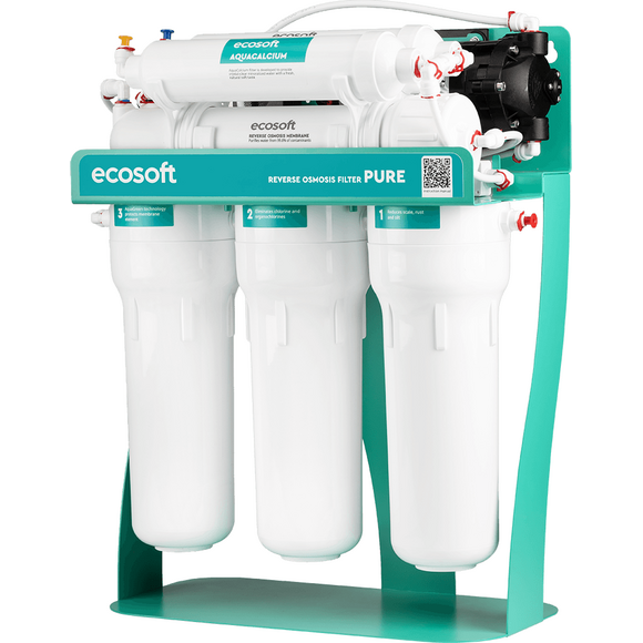 Фильтр обратного осмоса Ecosoft P'ure Aquacalcium Mint MO675PSMACECO (с помпой на станине), фото 