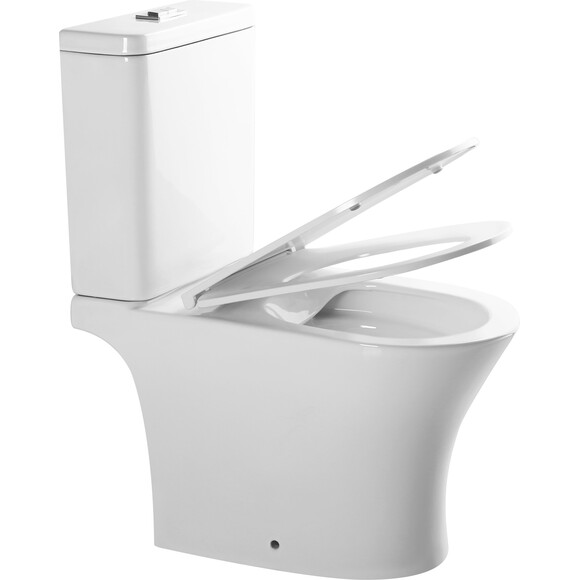Безобідковий унітаз-компакт RJ Firm Rimless RJ5018 (з сидінням), фото , изображение 2