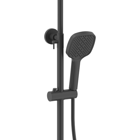 Душова система із термостатом Imprese Modus BT Black Matt t048B08210SR (чорна матова, з виливом), Колір виробника: чорний матовий, фото , изображение 3