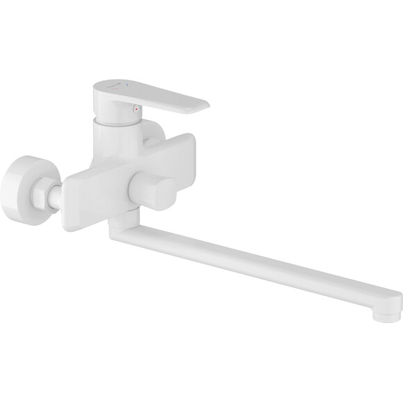Смеситель для ванны Imprese Aria White Glossy f03207503AB (белый глянцевый), фото 