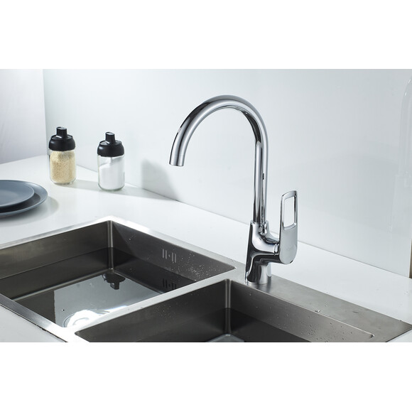 Змішувач для кухні Imprese Elio Chrome f03407701AA, фото , изображение 3