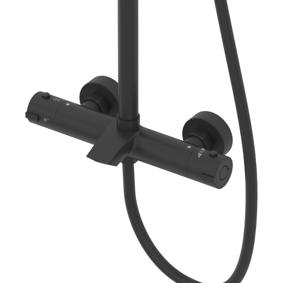 Душова система із термостатом Imprese Modus BT Black Matt t048B08210SR (чорна матова, з виливом), Колір виробника: чорний матовий, фото , изображение 2