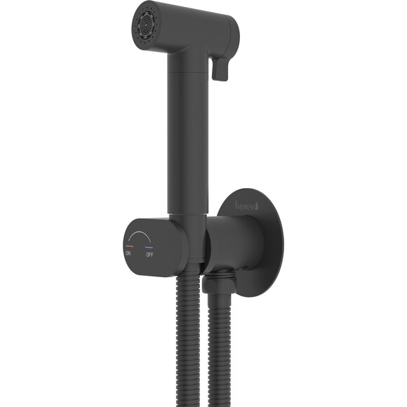 Гигиенический душ со смесителем Imprese Kucera Black Matt f03703410AB (черный матовый, скрытого монтажа), Цвет производителя: черный матовый, фото 2