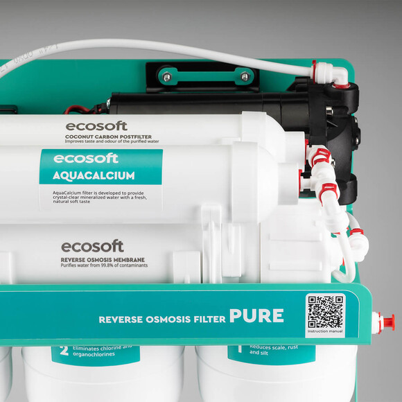 Фильтр обратного осмоса Ecosoft P'ure Aquacalcium Mint MO675PSMACECO (с помпой на станине), фото 10