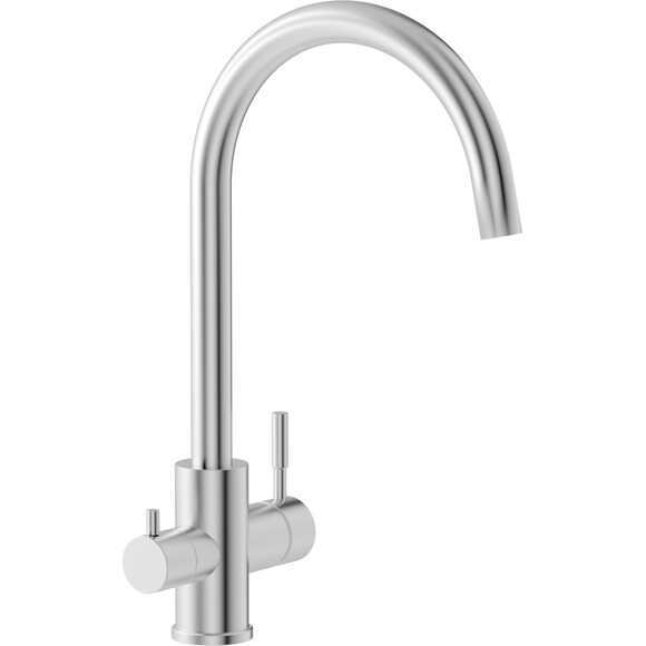 Змішувач для кухні Imprese Argo-S Stainless Steel f03409016FS (нержавійка, з підключенням питної води), фото 