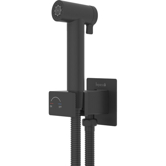 Гигиенический душ со смесителем Imprese Bilovec Black Matt f03700910AA (черный матовый, скрытого монтажа), Цвет производителя: черный матовый, фото 2