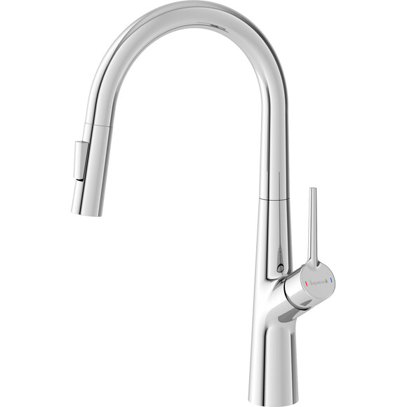Смеситель для кухни Imprese Praha Chrome f03405501AC (с выдвижной лейкой), фото 2