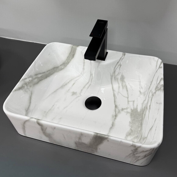 Умивальник VBI Forli Sand Glossy VBI-011109 (48x38 см, глянцевий пісок), Доступні розміри: 48 x 38, Колір виробника: пісок глянсовий, фото 