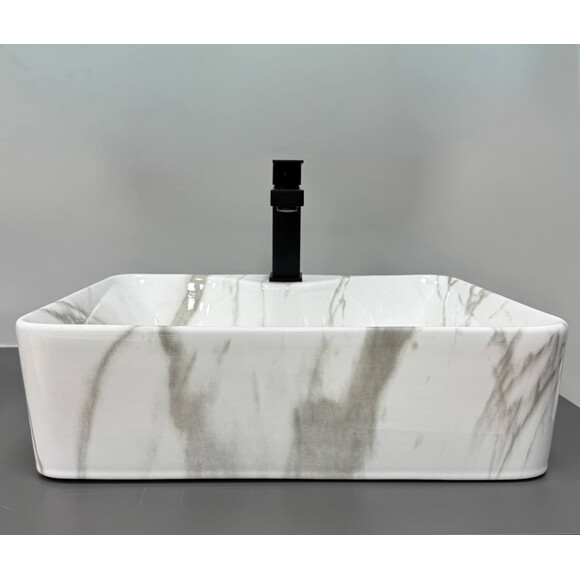 Умивальник VBI Forli Sand Glossy VBI-011109 (48x38 см, глянцевий пісок), Доступні розміри: 48 x 38, Колір виробника: пісок глянсовий, фото , изображение 4