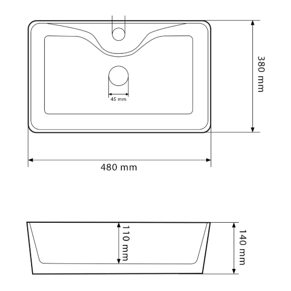 Умивальник VBI Forli Sand Glossy VBI-011109 (48x38 см, глянцевий пісок), Доступні розміри: 48 x 38, Колір виробника: пісок глянсовий, фото , изображение 6