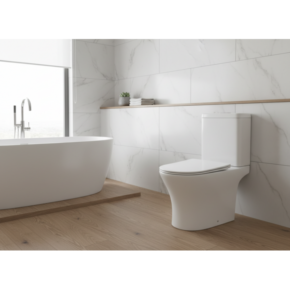 Безобідковий унітаз-компакт Domospa by Ravak Torrenta UNO Combi RimOff RKUJ100021 (воронкоподібний, із сидінням), фото , изображение 2