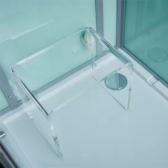 Душовий бокс Golston G-U692 (GU692121 120x85 см, скло прозоре, профіль сатин, з піддоном, лівий), фото , изображение 9