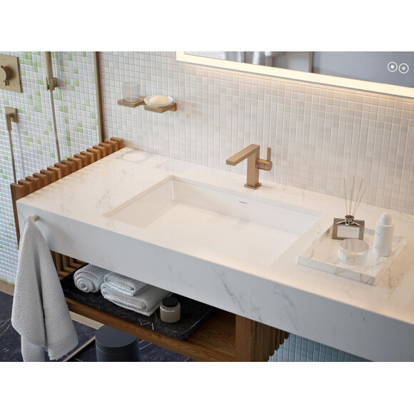 Змішувач для умивальника Hansgrohe Tecturis E CoolStart EcoSmart+ Brushed Bronze 73021140 (брошована бронза), Колір виробника: брашована бронза, фото , изображение 4